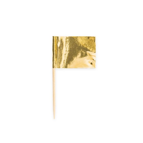 Cocktailfähnchen - Goldmetallic - 50er-Packung Cocktailfähnchen - Goldmetallic - 50er-Packung
