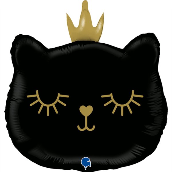 Folienballon - Katzenprinzessin - Schwarz - Form - 53 cm Folienballon - Katzenprinzessin - Schwarz - Form - 53 cm