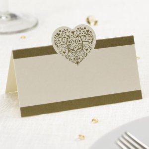 Tischkarten - 50er-Pack - Vintage Romance Elfenbein