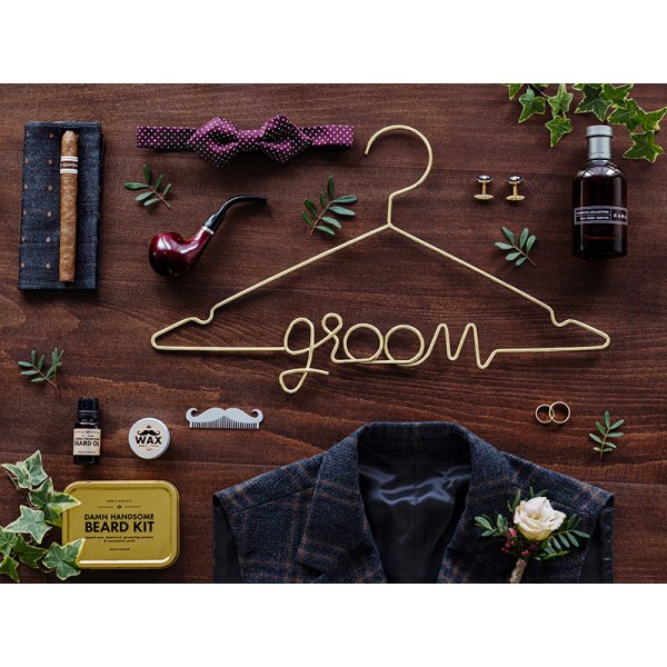 Kleiderbügel - Bräutigam - Gold Kleiderbügel - Bräutigam - Gold