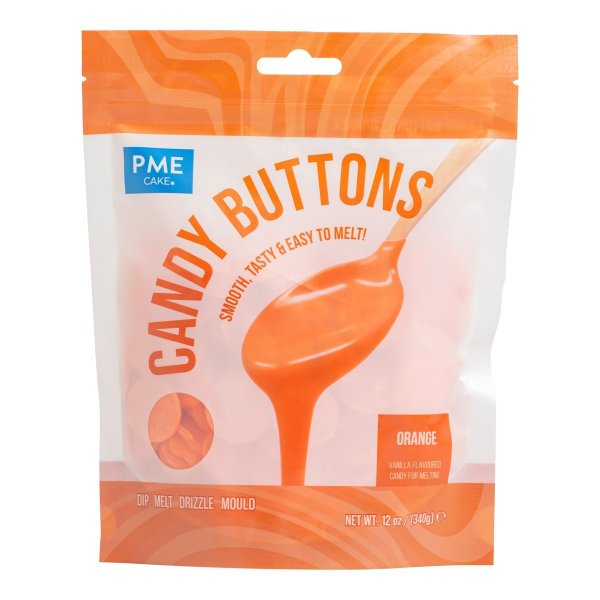 Candy Buttons - Orange - PME - 340g Candy Buttons - Orange - PME - 340g