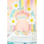 Partyhte - Pastellmischung mit Goldbesatz - 6er-Pack