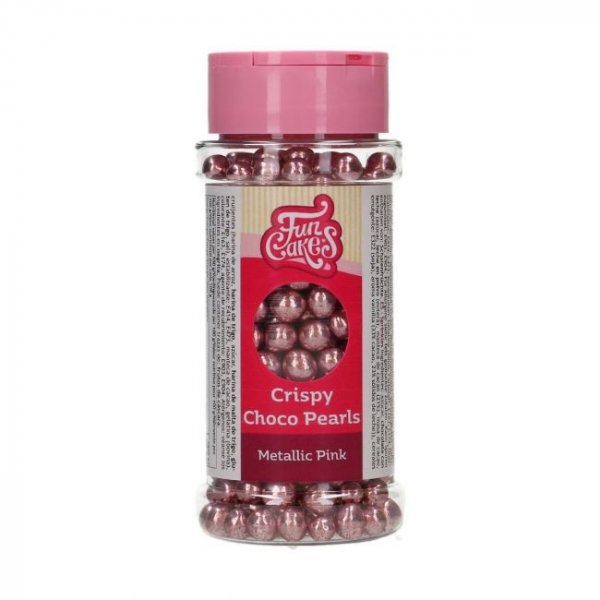 Knusprige Schokoladenperlen - Metallic Pink - Funcakes - 60 g Knusprige Schokoladenperlen - Metallic Pink - Funcakes - 60 g