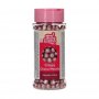 Knusprige Schokoladenperlen - Metallic Pink - Funcakes - 60 g Knusprige Schokoladenperlen - Metallic Pink - Funcakes - 60 g