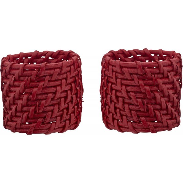 Zoe Serviettenring 2er-Pack 5 x 4 cm - Rot