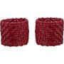 Zoe Serviettenring 2er-Pack 5 x 4 cm - Rot