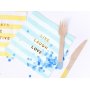 Servietten - Yummy - Live Laugh Love, hellblau, 33x33cm (1 Stck / 12 Stck) (1 Stck / 20 Stck)