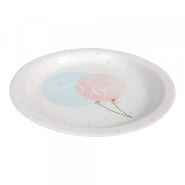 Pappteller - Gender-Reveal-Party - 8er-Pack - 23 cm Pappteller - Gender-Reveal-Party - 8er-Pack - 23 cm