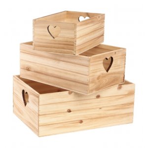 Aufbewahrungsboxen - 3er-Pack - Holz Aufbewahrungsboxen - 3er-Pack - Holz