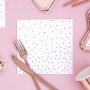 Servietten - Polka Dot - Rosgold - 20er-Pack