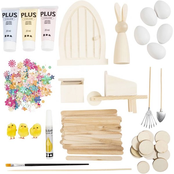 DIY-Kit Tr des Osterhasen - Pastellfarben