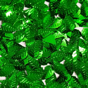 Tischkonfetti - Bl�tter - Gr�n-Metallic - 14 g