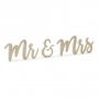 Holzbuchstaben - Mr & Mrs - Goldglitter