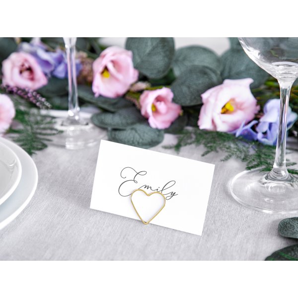 Kartenetui - Herzen - Gold - 10er-Pack