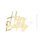 Tortenaufsatz / Spiegelaufsatz - Happy Birthday - Gold - Acryl