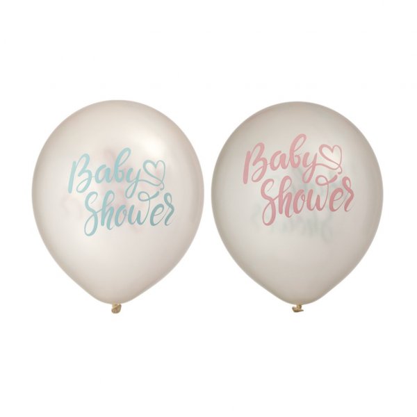 Luftballons - Babyparty - Blau/Rosa - 6er-Pack