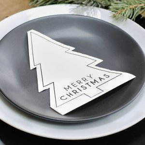 Servietten - Tannenbaum - Frohe Weihnachten - 16er-Packung
