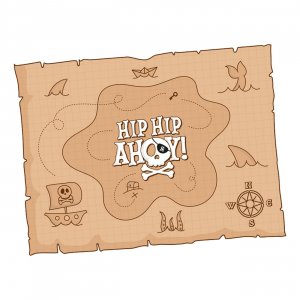 Tischsets/Platzsets - Piratenschatzkarte - 8er-Pack Tischsets/Platzsets - Piratenschatzkarte - 8er-Pack