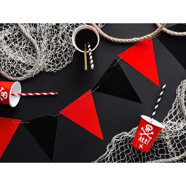 Strohhalme - gestreift - Schwarz - 10er-Pack