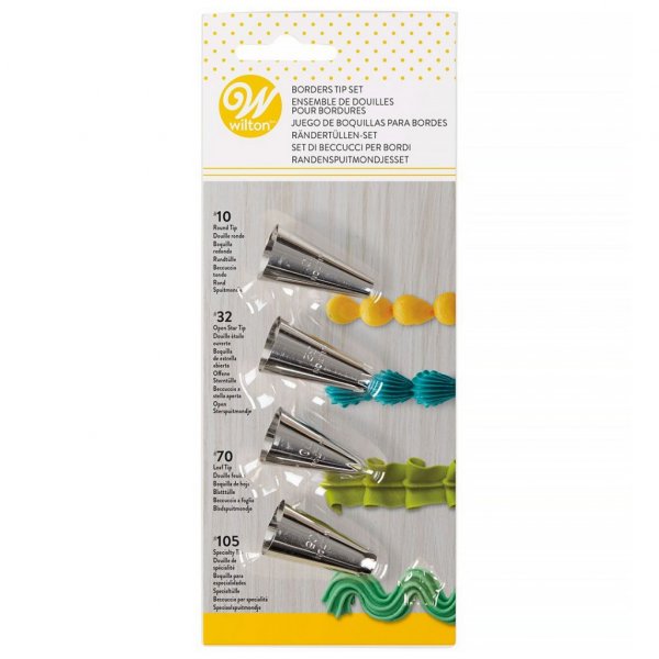 Wilton-Tlle - Bordrenspitzen-Set - 4er-Pack