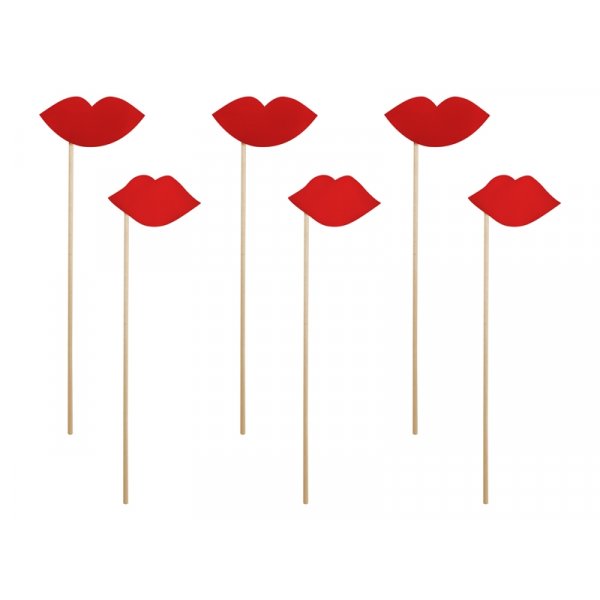 Photo Booth - Lippen - 6er-Pack Photo Booth - Lippen - 6er-Pack