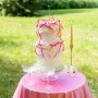 Kuchenspie�e/Kuchenaufsatz - Schleifen - Pink - 10er-Pack