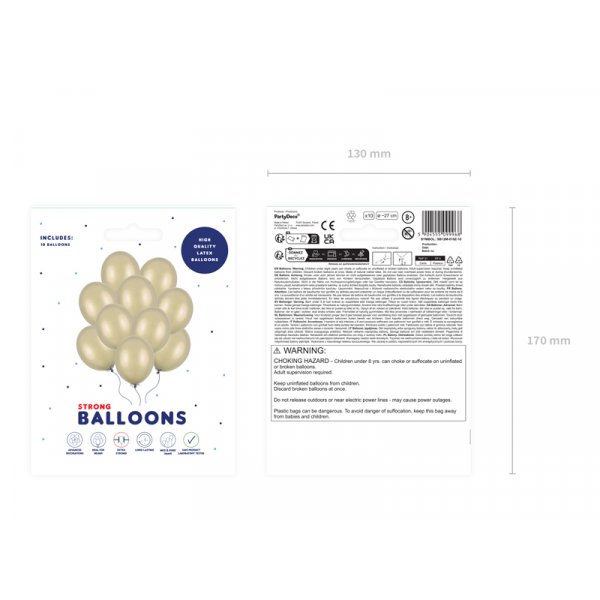 Ballons - Metallic-Kaltgold - 27 cm Ballons - Metallic-Kaltgold - 27 cm