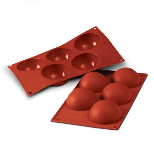 Silikonform - 5 Halbkugeln - 8cm