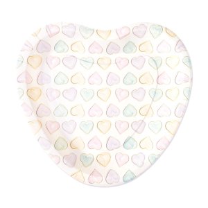 Pappteller - Aquarellherzen - 23 cm - 8er-Pack Pappteller - Aquarellherzen - 23 cm - 8er-Pack