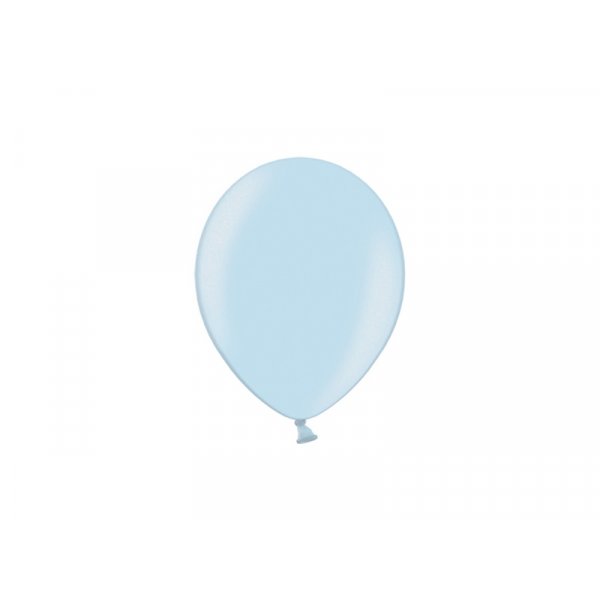 Mini-Luftballons - Metallic - Hellblau - 10er-Pack