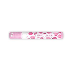 Konfettikanone mit Rosenblättern, rosa Konfettikanone mit Rosenblättern, rosa