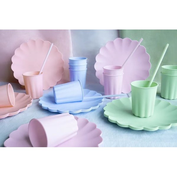 Wiederverwendbare Plastikbecher - Hellrosa - 4er-Pack Wiederverwendbare Plastikbecher - Hellrosa - 4er-Pack