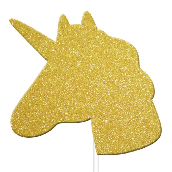 Kuchenspießer - Einhorn - Goldglitter - 12er-Pack Kuchenspießer - Einhorn - Goldglitter - 12er-Pack