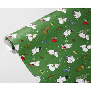 Geschenkpapier - Weihnachtspapier - Mumin - Grün - 4 m x 70 cm Geschenkpapier - Weihnachtspapier - Mumin - Grün - 4 m x 70 cm
