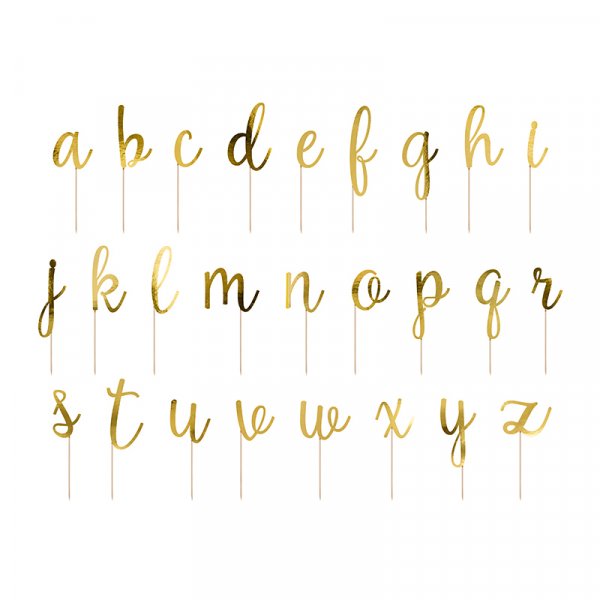 Kuchendekorationen - AZ - Goldmetallic