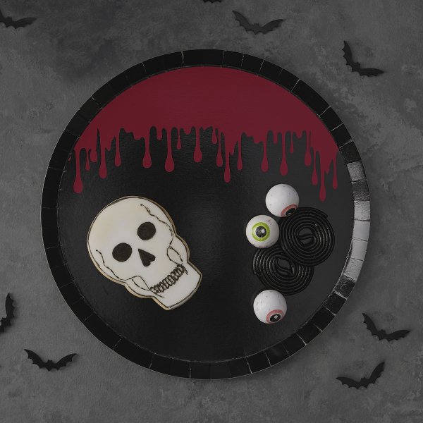 Pappteller - Halloween - Blutspritzer - 25 cm - 8er-Pack Pappteller - Halloween - Blutspritzer - 25 cm - 8er-Pack