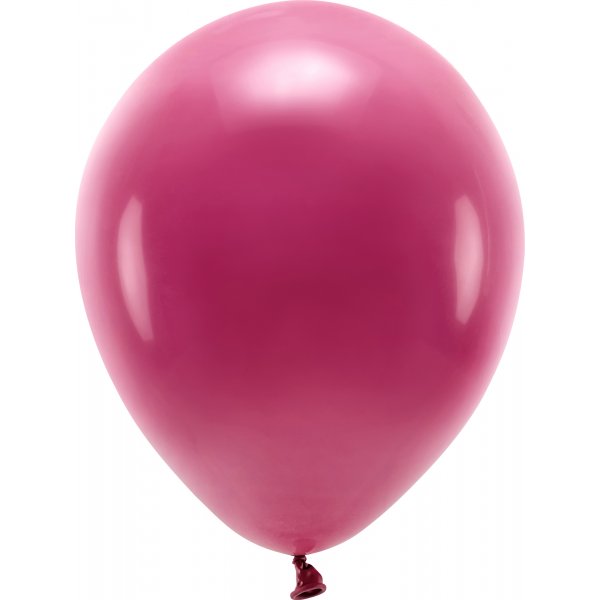 Einfarbige Luftballons - Eco 30 cm - Burgunderrot - 10er-Pack