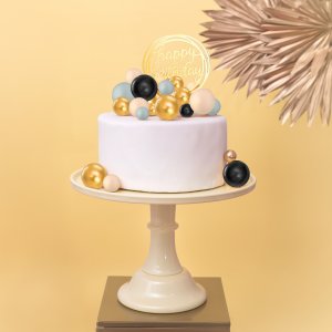 Tortendekorationen/Cake Topper - Kugeln - Gold, Schwarz, Nude, Grau - 32 Stück Tortendekorationen/Cake Topper - Kugeln - Gold, Schwarz, Nude, Grau - 32 Stück