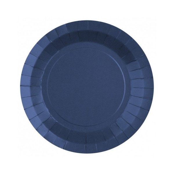 Pappteller - Marineblau - 22 cm - 10er-Packung Pappteller - Marineblau - 22 cm - 10er-Packung