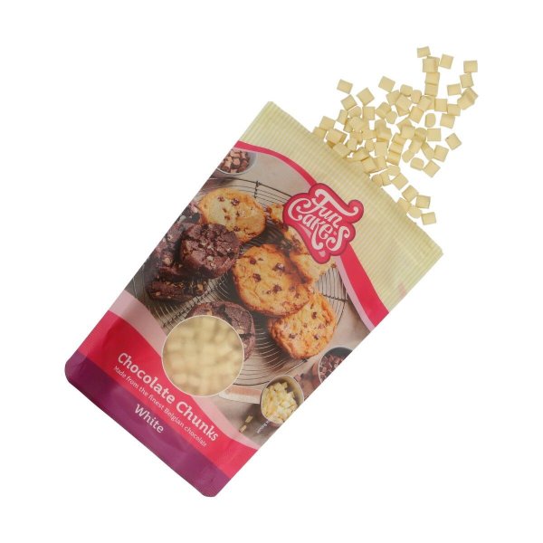 Schokoladenst�ckchen - Wei�e Schokolade - Funcakes - 350 g