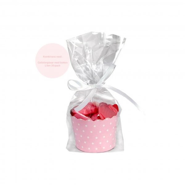 Stabile Muffinformen - Babyrosa mit weißen Punkten - 25er-Packung Stabile Muffinformen - Babyrosa mit weißen Punkten - 25er-Packung