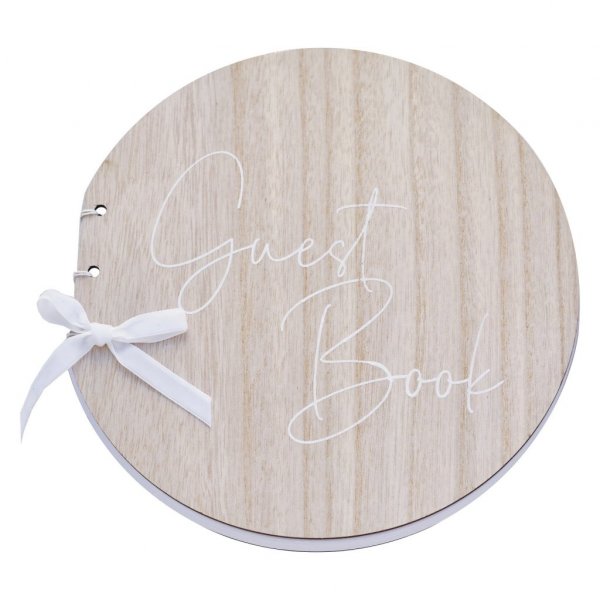 Rundes Gästebuch - Holz - Sage Wedding Rundes Gästebuch - Holz - Sage Wedding