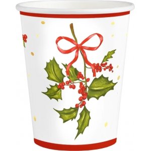 Pappbecher - Frohe Weihnachten - 220 ml - 10er Pack