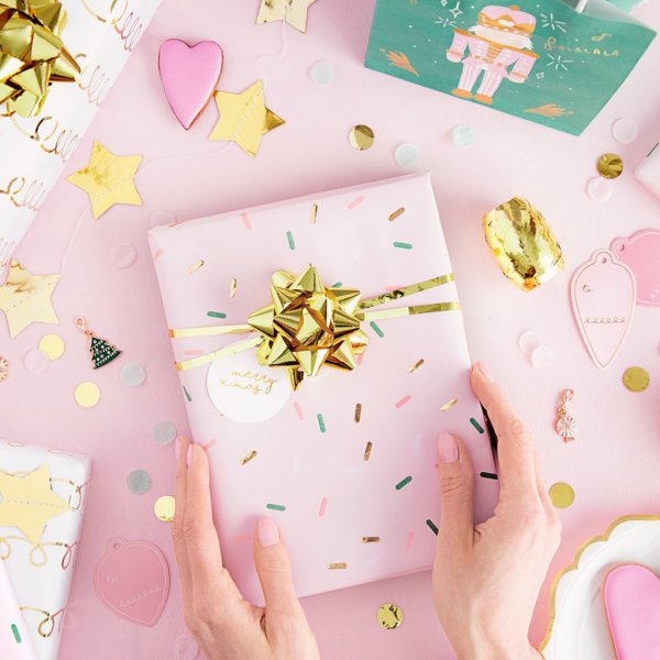 Geschenkkordel und Schleifen - Gold