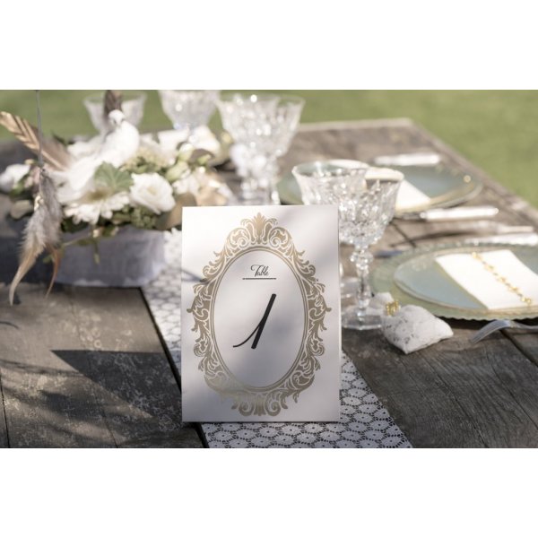 Tischnummerierungskarten - Versaille - 10 Stk