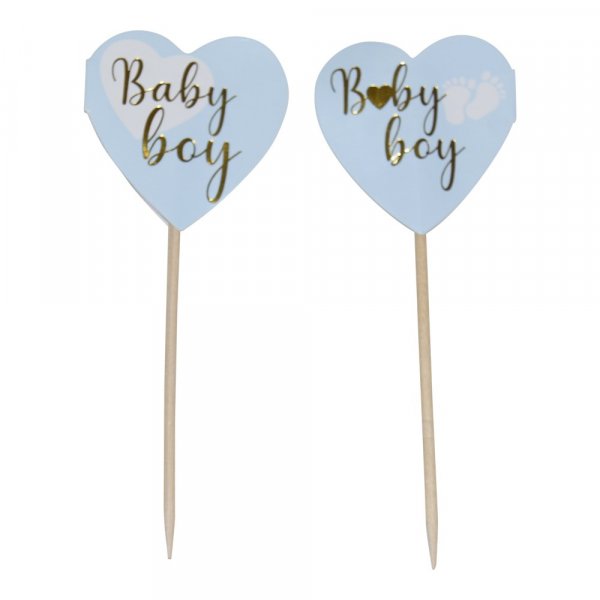 Kuchenspiee - Herzen - Baby Boy - 10er-Pack