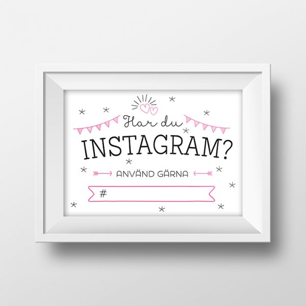 Instagram-Schild - Nr. 4 - 4er-Pack