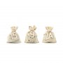 Adventskalender - Stoffbeutel - Gold/Holz
