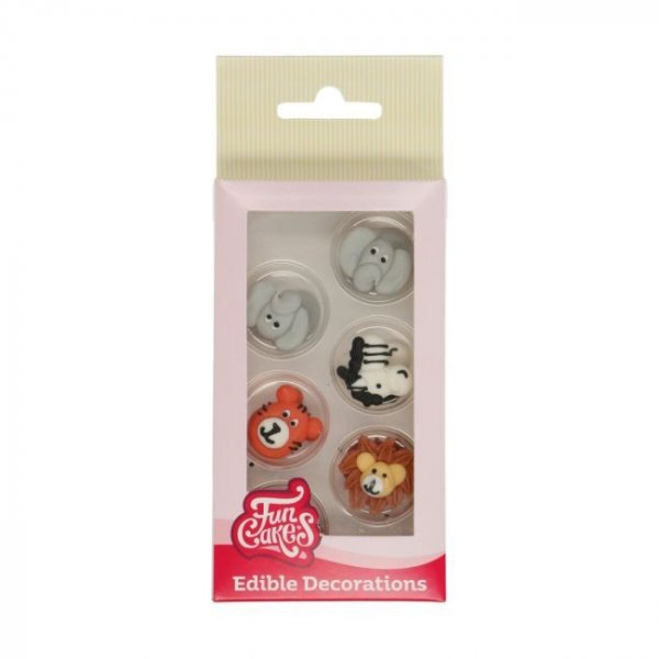 Zuckerdekorationen - Tiersafari - Funcakes - 12 Stk