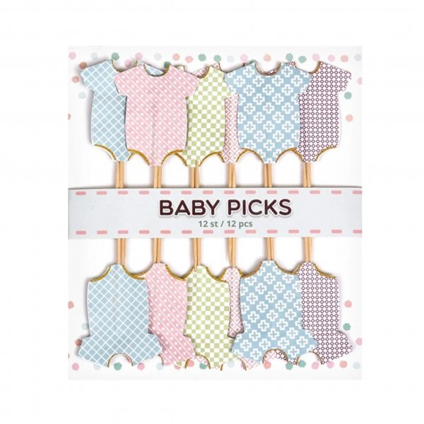 Kuchenpicker - Babybodies - Pastell - 12er-Packung Kuchenpicker - Babybodies - Pastell - 12er-Packung